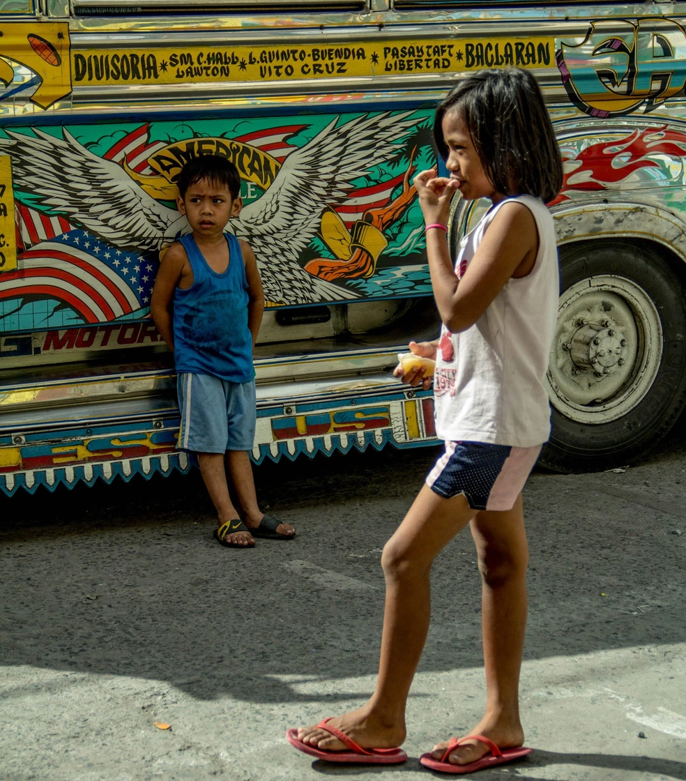 Street photograph capturing a coincidence