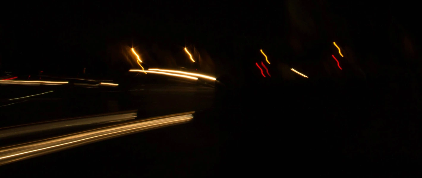 Motion study still, darkness and light